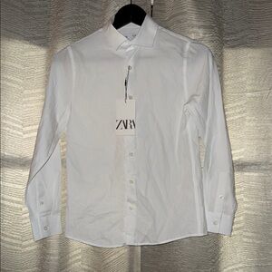 Zara kids Crisp White Dress Shirt